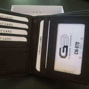 RFID Wallet Black Leather Mens New in Box